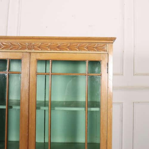 English Bleached Walnut Bookcase For Sale - Image 4 of 9