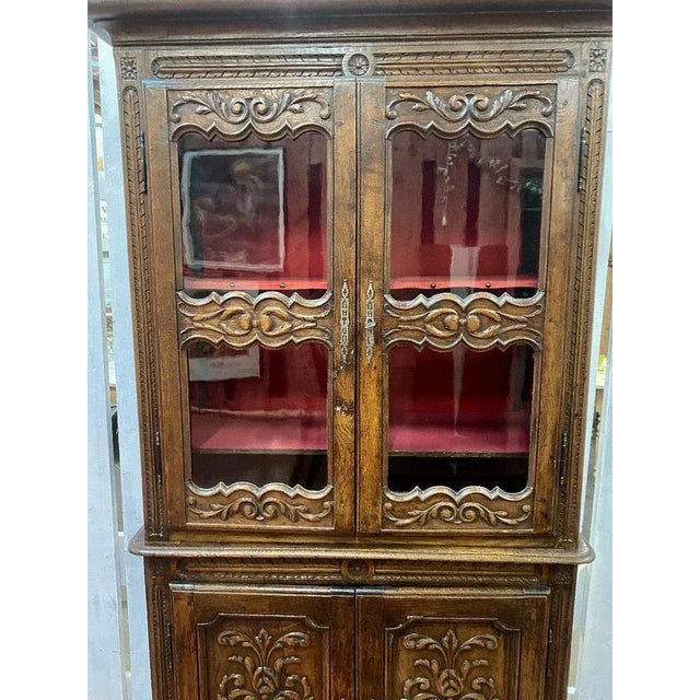 Small Two-Piece Glazed Cabinet For Sale - Image 5 of 13