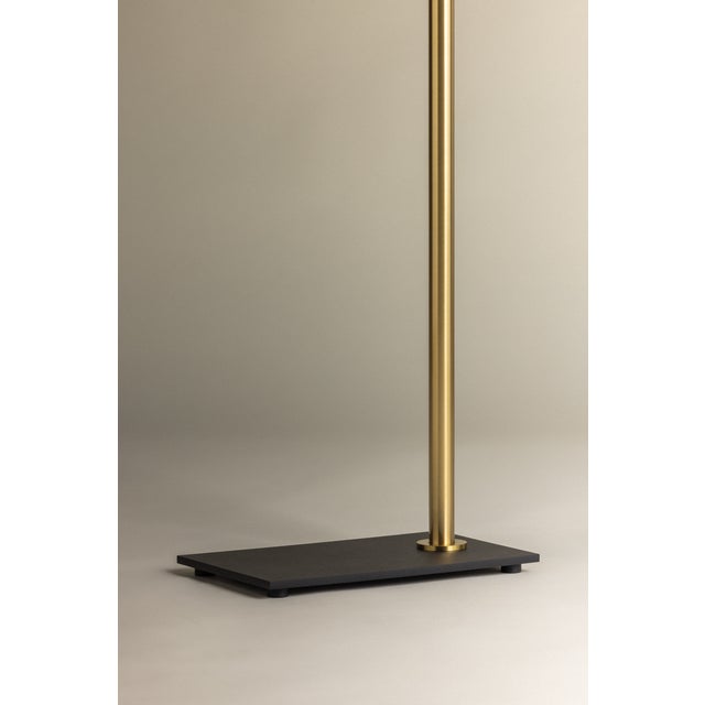 Mitzi Lauren 19.5 in. 1 Light Floor Lamp in Aged Brass and Texture Black Finish For Sale - Image 10 of 15