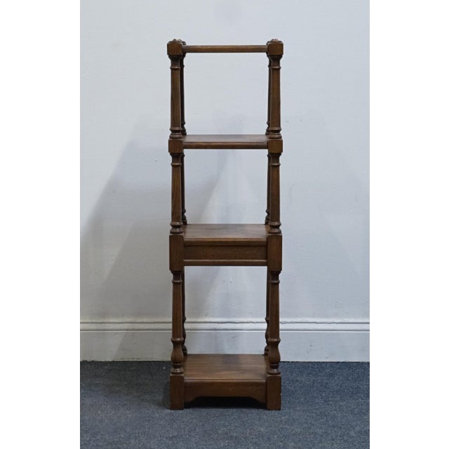 Wood Pennsylvania House Solid Oak Rustic European Style 12" Square Tiered Shelf / Etagere For Sale - Image 7 of 8