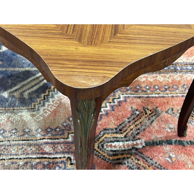 Brown Louis XV Style Rosewood Coffee Table, 1970s For Sale - Image 8 of 13