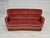 Three-Seater Danish Curved Sofa in Pink Furniture Velour, 1970s For Sale - Image 9 of 18