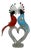 Modern Murano Glass Cockatoo Heart Parrot Sculpture, 1970s For Sale