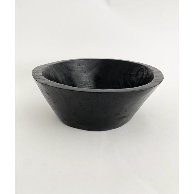 Artisan Hand-Carved Teak Wood Bowl For Sale - Image 9 of 9