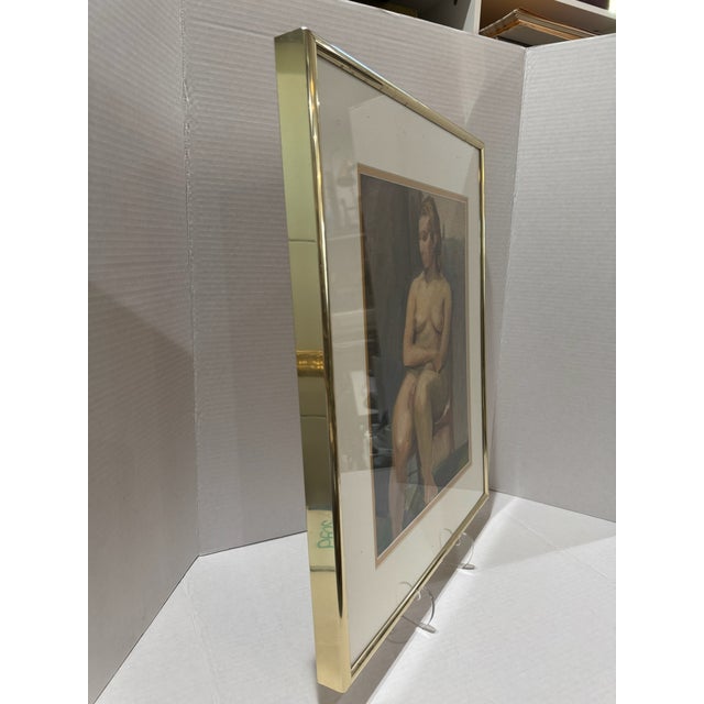Early 20th Century William Oberman Original Oil on Canvas Nude Figure Study Framed Artist Estate For Sale - Image 4 of 6