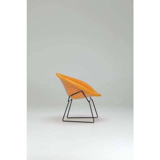 Harry Bertoia Diamond Chair in Yellow Upholstery by Harry Bertoia for Knoll International, 1950s For Sale - Image 4 of 18