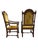 Wood 1980s Ethan Allen Jacobean Royal Charter Oak Dining Room Armchairs Gothic Pair For Sale - Image 7 of 15