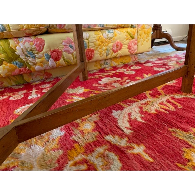 Brown Late 20th Century Georgian Yew Wood Butler’s Drop Leaf Tray Table For Sale - Image 8 of 9