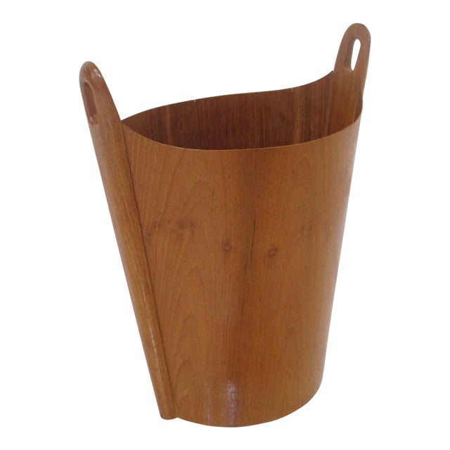 Teak Waste Basket by Einar Barnes for p.s. Heggen Norway For Sale