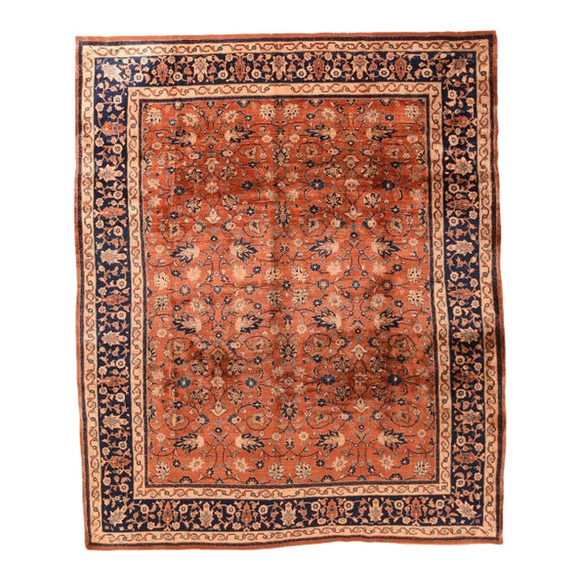Antique Sarouk Mohajeran Rug 9'2'' x 11' For Sale