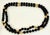 Round 8 MM Bead Black Onyx &amp; 14 Karat Gold Bead Necklace 36 Inch Long Beautiful , Very Dressy but also good for casual...