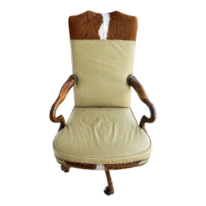 Old Hickory Tannery Brown Leather Adjustable Executive Office Chair