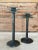 Pair Vintage Coastal Rustic Metal Palm Tree Staggering Candlestick Holders For Sale - Image 11 of 11