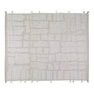 Moroccan Hand Knotted Wool Rug, 9'4"x12'7" For Sale