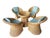 Contemporary Vintage Sculptural Organic Modern Wicker Dining Set With 4 Barrel Chairs For Sale - Image 3 of 17