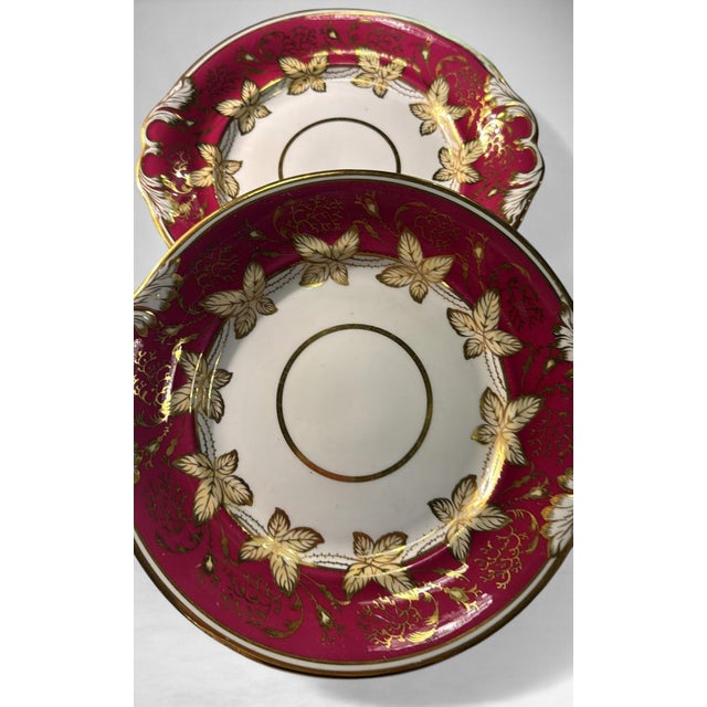 Napoleon III Pair of French “Porcelaine De Paris” Dessert Trays For Sale - Image 10 of 18