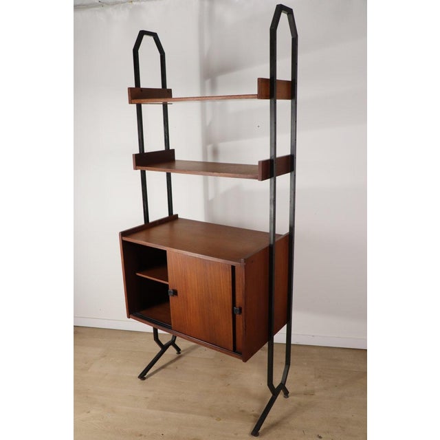 Vintage Modular Bookcase in Wood and Metal, Italy, 1960s For Sale - Image 14 of 18