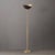 Mid-Century Modern Minimalist Luna Torchiere Floor Lamp 70" H - Mid-Century Modern, Matte Black/Gold Shade, Weathered Brass, Dimmable, Bulb Included For Sale - Image 3 of 7