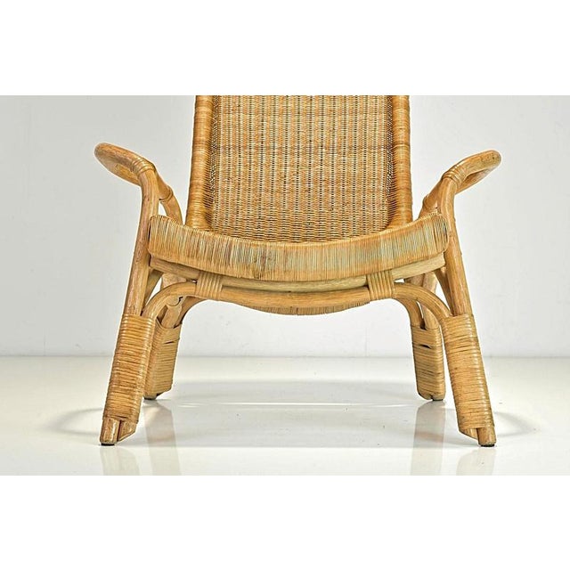 Wickerwork Easy Chair, Italy, 1970 For Sale - Image 13 of 18