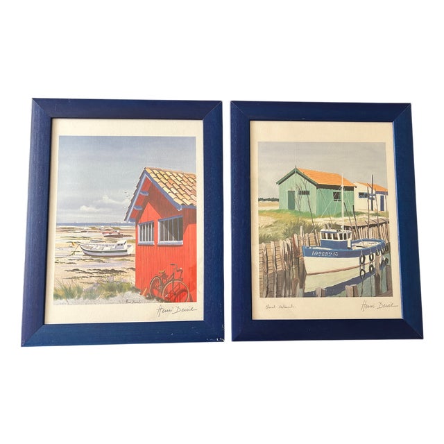 Henri Deuil, Coastal Scenes, 2000s, Lithographs, Set of 2 For Sale