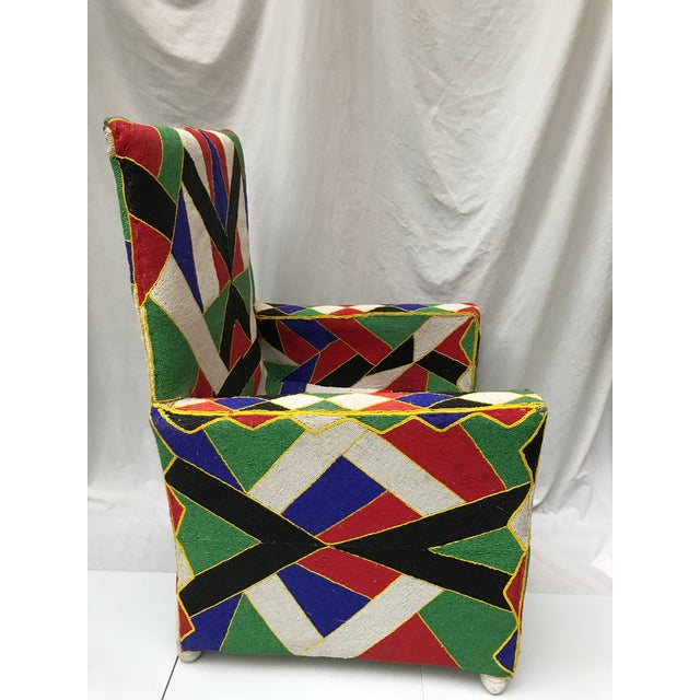 African Beaded Nigerian Chair Chairish