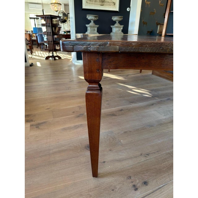 Large Antique Colonial Farmhouse Table, 1890s For Sale - Image 4 of 11