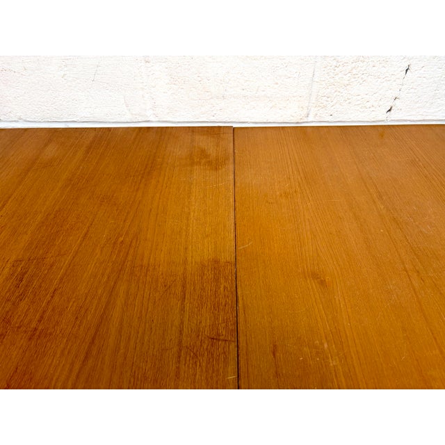 Mid 20th Century Drop-Leaf Solid Teak Dining Table From S. Burchardt Nielsen Danish-German For Sale - Image 18 of 18