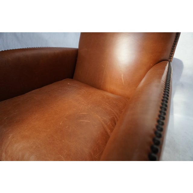 1990s Leather Poete Armchair by McNamara & Hirschman For Sale - Image 12 of 16