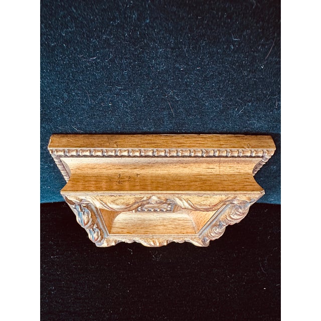 Vintage Italian Petite Gold Leaf Over Wood Mirror For Sale - Image 10 of 14