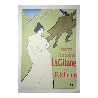 1960's Henri De Toulouse Lautrec "Theatre Antoine, La Gitane De Richepin" Print For Sale