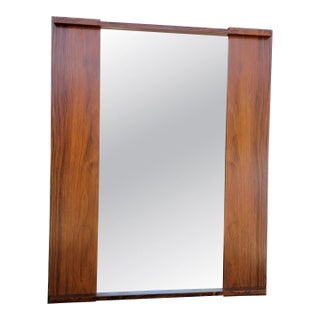 Danish Modern Rectangular Rosewood Mirror by Andr. L Riss. Norway For Sale