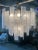 Transparent Contemporary Strips “Listelli Alabastro ” Murano Glass Chandelier For Sale - Image 8 of 10