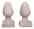 Pair of Glazed Terracotta Garden Finials For Sale