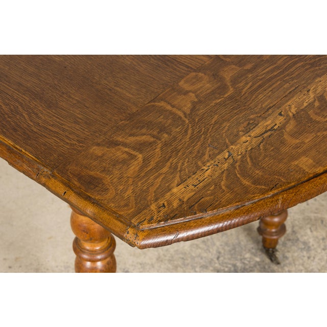 Antique French Provincial oak dining table sourced from Provence, France, dating to the late 19th century. Originally...