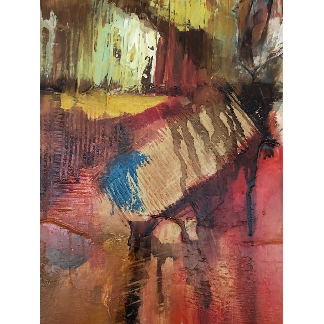 Abstract Oil Painting Signed K Hillman Chairish