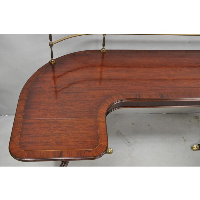 Early 20th Century Antique Sheraton Mahogany Duncan Phyfe Dropleaf Sideboard Console Buffet Table For Sale - Image 5 of 17