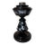 Antique Handmade Black Amethyst Glass Brass Mary Gregory Enameled Oil Table Lamp For Sale