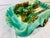 Late 19th Century Rare Antique French Barbotine Majolica Turquoise Asparagus Serving Tray Platter Dish For Sale - Image 5 of 11