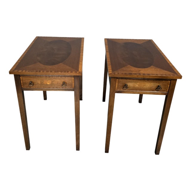 Mahogany Lamp Tables, 1900, Set of 2 For Sale