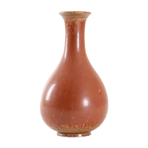 Vintage Scandinavian Orange Ceramic Vase by Gunnar Nylund for Rörstrand