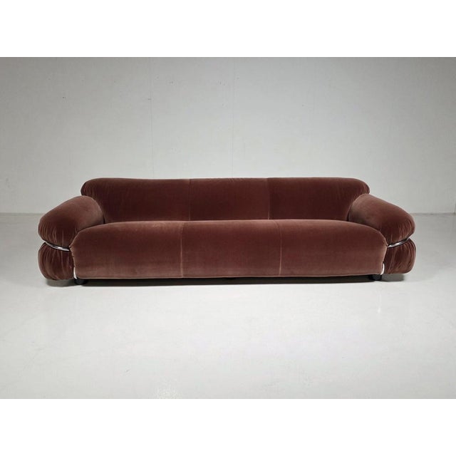 Sesann Sofa in Dusty Pink by Gianfranco Frattini for Cassina, 1970s For Sale - Image 12 of 12