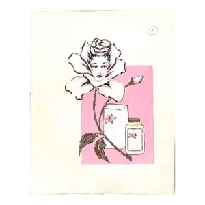 Lanvin of Paris Original Circa 1950s Advertising Watercolor Artwork