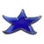 Cobalt Blue Glass Art Star Design Trinket Plate For Sale