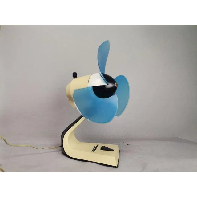 Mid-Century Blue Plastic Table Fan, Soviet Union, 1969 For Sale - Image 13 of 13