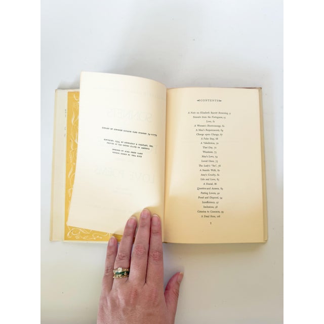 1954 Edition of "Sonnets From the Portuguese and Other Love Poems" Book by Elizabeth Barrett Browning For Sale - Image 4 of 11