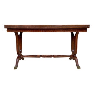 Mid-Century Modern Convertible Dining Table with Bronze Claw Legs, 1950s For Sale