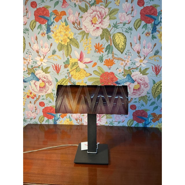 Daum Mid 20th Century Daum Purple & Orange Lamp For Sale - Image 4 of 7