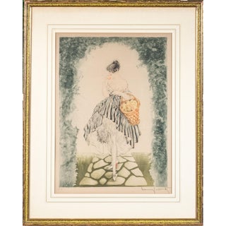 Louis Icart Signed Lithograph "Panier De Pommes" For Sale