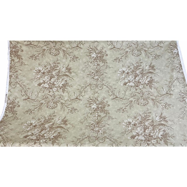 Kravet Laura Ashley 9+ Yds Queensway French Country Toile Fabric Sage Green Cotton Vintage 1990s New Old Stock For Sale - Image 4 of 5