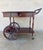 Victorian Vintage Wood Tea & Bar Cart with Drop-Leaf Sides and Bottle Holder, 1940s For Sale - Image 3 of 10